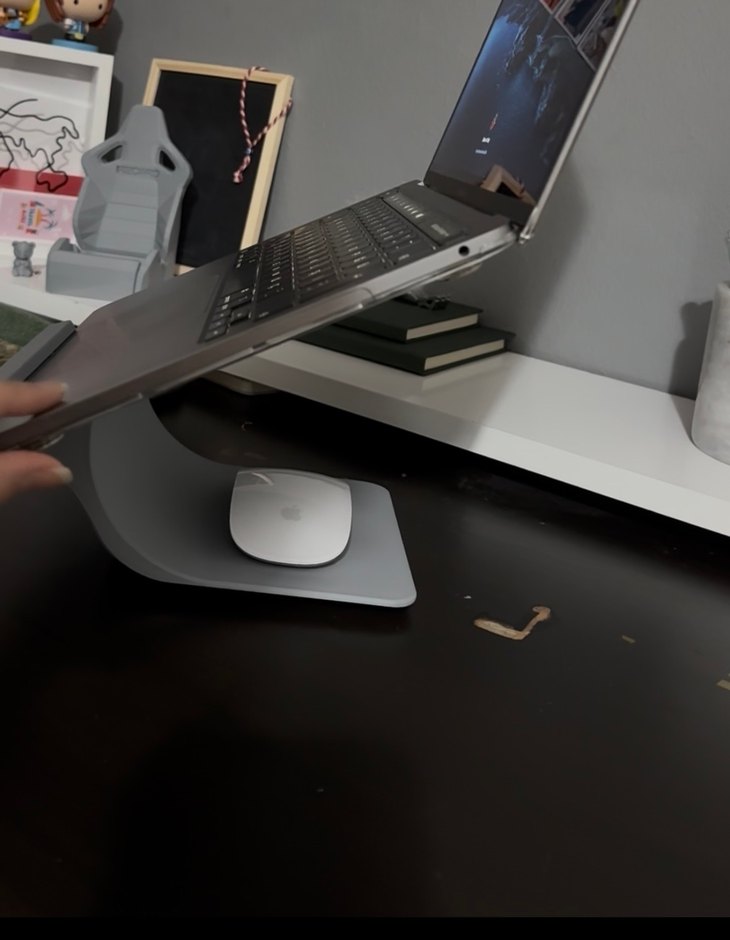 Gri Renkli Laptop standı yükseltici - Görsel 2