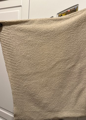 Bej Kadın Triko Boğazlı crop top Kazak - Görsel 3