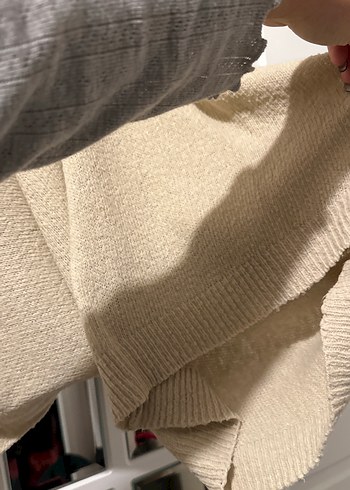 Bej Kadın Triko Boğazlı crop top Kazak - Görsel 5