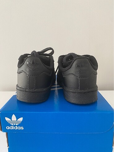 20 Beden siyah Renk Adidas Superstar Bebek 20 Numara