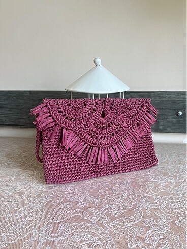 El örgüsü clutch çanta