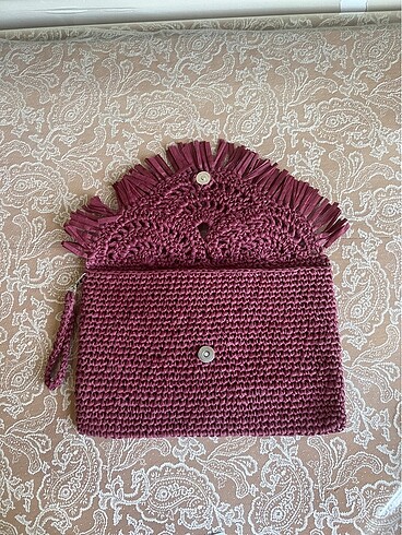  Beden El örgüsü clutch çanta