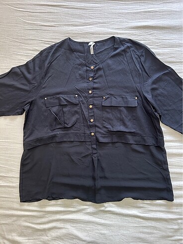 Defacto 3XL siyah bluz