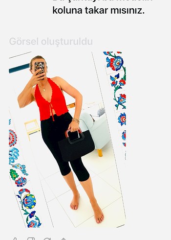 Siyah Örgü Bohem Kadın El Çantası - Görsel 4