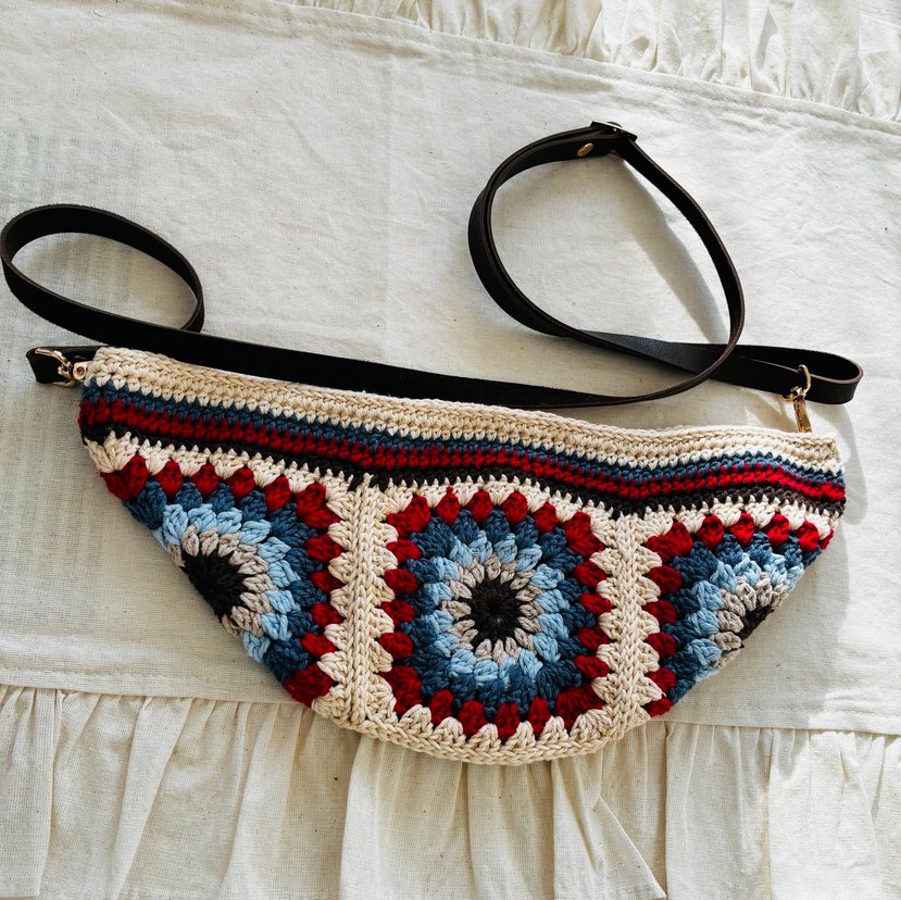 Renkli Örgü Bohem Kadın Çanta - Görsel 3