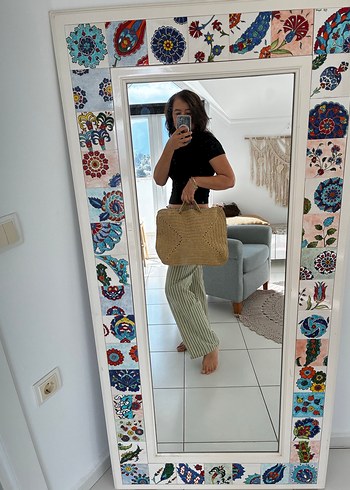 Bej Örgü Kadın Çantası - Görsel 7