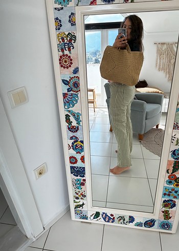 Bej Örgü Kadın Çantası - Görsel 2