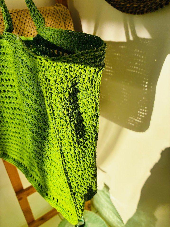 Yeşil Örgü Kadın Çanta - Görsel 2