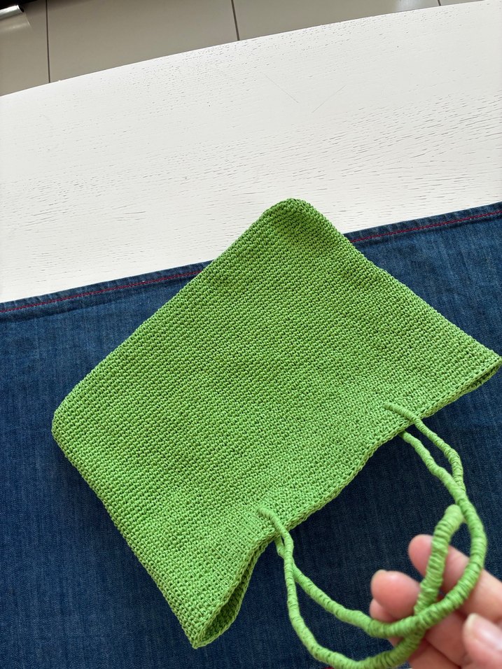 Örgü Yeşil Kadın Çanta - Görsel 3