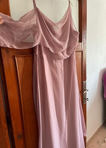 42 Beden Abiye elbise uzun tüylü