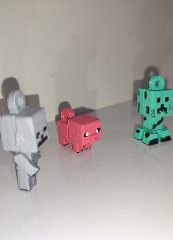 Beden Renk Minecraft Minik figürler creeper iskelet pig 
