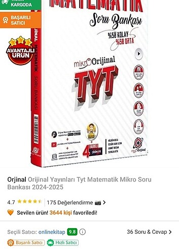  Mikroorijinal yayınları tyt matematik soru bankası 