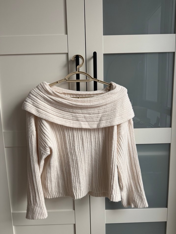 Gri Straplez Uzun Kollu Triko Kazak - Görsel 3