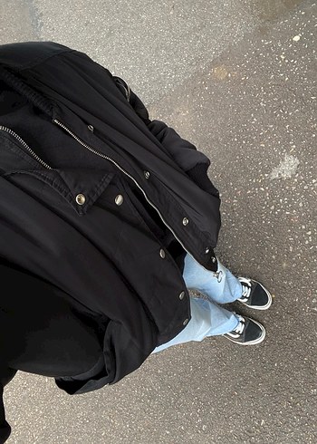 Siyah Kapitone Bomber Ceket - Görsel 5