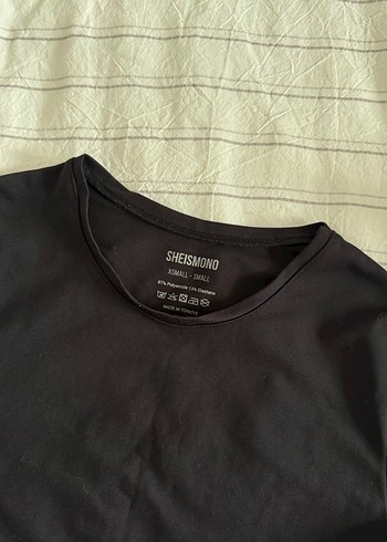 Kadın Siyah Kısa Kollu Crop Top - Görsel 2