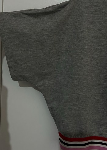 l Beden gri Renk CROP BLUZ