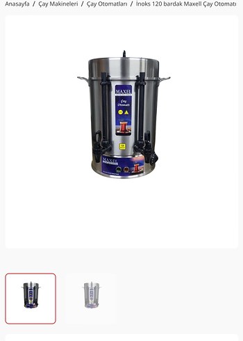 Elektrikli Çay Otomatı Makinesi 120 Bardak 13 Litre