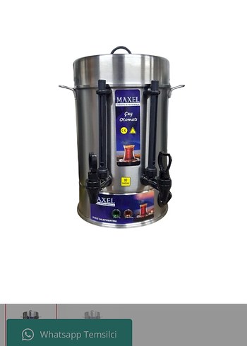 Elektrikli Çay Otomatı Makinesi 80 Bardak 9 Litre