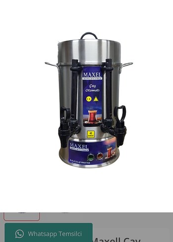 Elektrikli Çay Otomatı Makinesi 40 Bardak 5 Litre