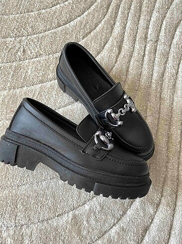 Diğer Kalın taban loafer makosen