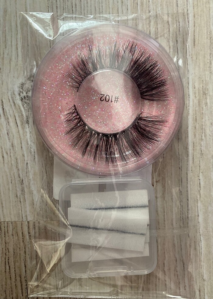 İpek takma kirpik ve yapıştırıcı şerit - Görsel 2