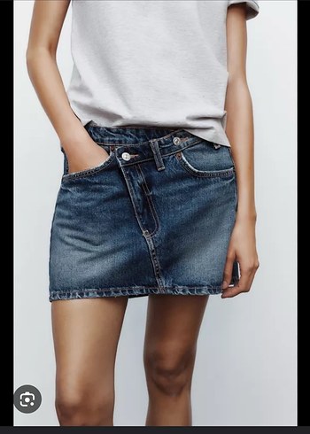 Zara Denim Mini Etek