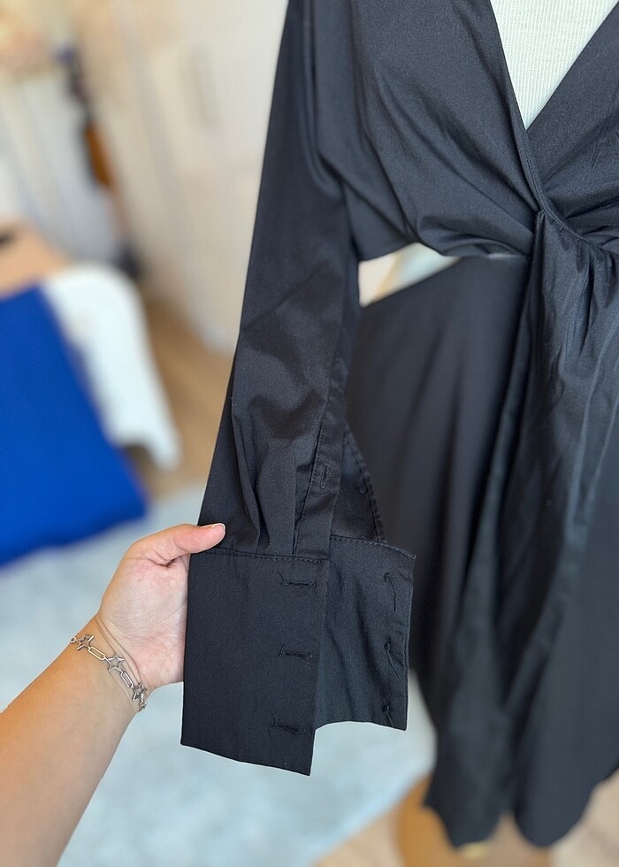 Şık Gömlek Elbise - Görsel 4