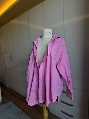 Koton Pembe Oversize Gömlek