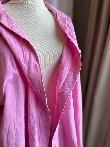 xl Beden Pembe Oversize Gömlek