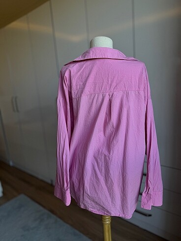 xl Beden pembe Renk Pembe Oversize Gömlek