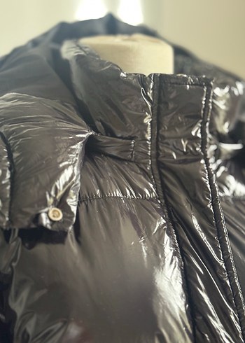 Siyah Kadın Şişme Kışlık Mont - Görsel 2