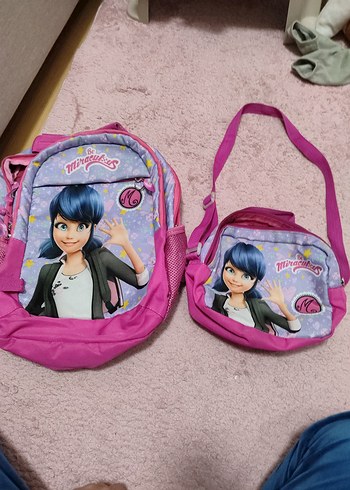 Mor Çocuk Okul Çantası - Renkli Desenli - Görsel 5