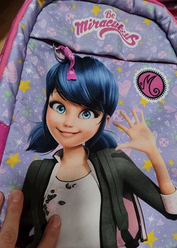 Mor Çocuk Okul Çantası - Renkli Desenli - Görsel 2