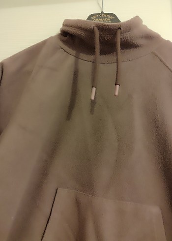 Kadın Kahverengi Yüksek Yakalı Sweatshirt - Görsel 4