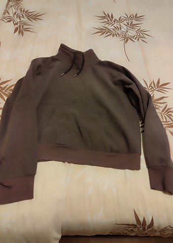 Kadın Kahverengi Yüksek Yakalı Sweatshirt - Görsel 6