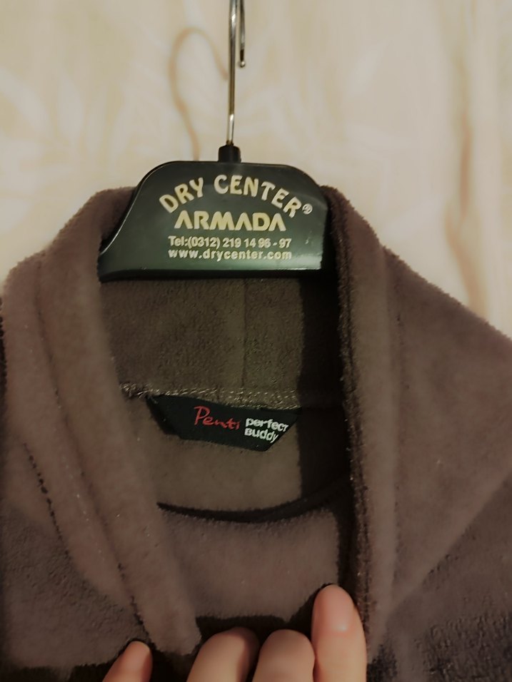 Kadın Kahverengi Yüksek Yakalı Sweatshirt - Görsel 3