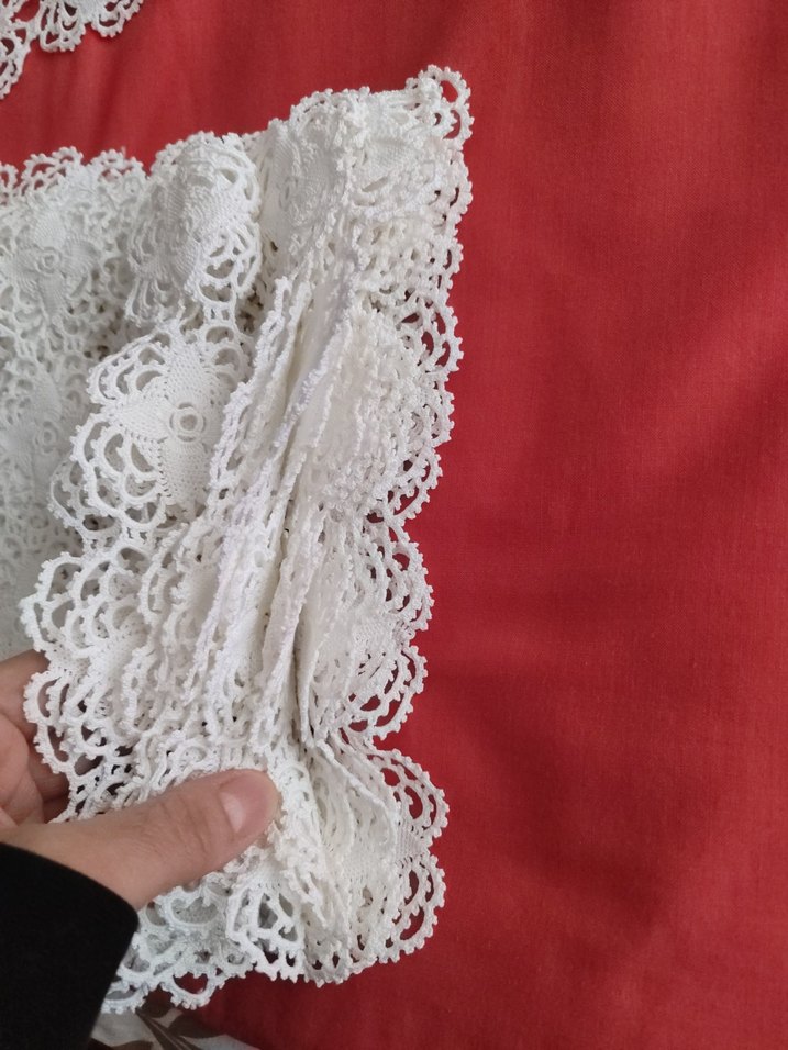 Beyaz El Örgüsü Dantel Takımı - Görsel 2