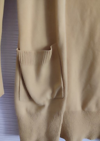Bej Midi Kadın Hırka Uzun Kollu - Görsel 3