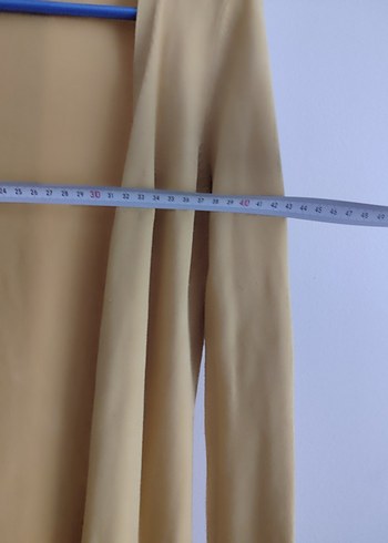 Bej Midi Kadın Hırka Uzun Kollu - Görsel 7