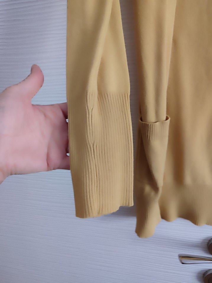 Bej Midi Kadın Hırka Uzun Kollu - Görsel 2