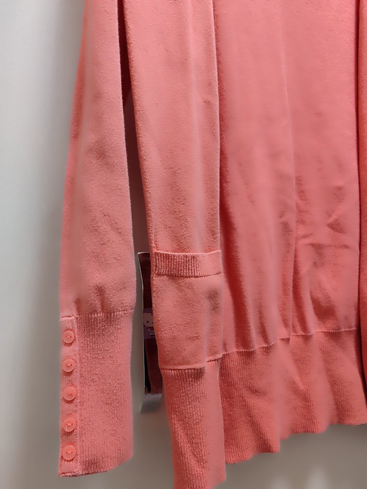 Düğmeli Pembe Kadın Hırka - Görsel 2