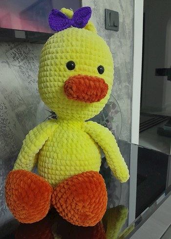 Diğer Sarı Renkli Sevimli Peluş Oyuncak Ördek
