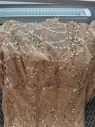 Şıkır şıkır mini abiye elbise 42 44 beden uyumlu - Görsel 3