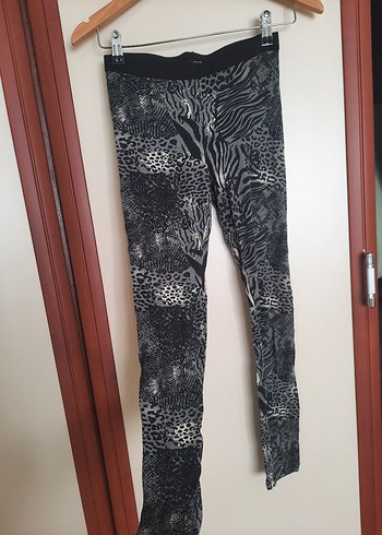 Penti Gri Zebra Desenli Kadın Tayt