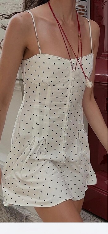 Zara Zara puantiyeli mini elbise