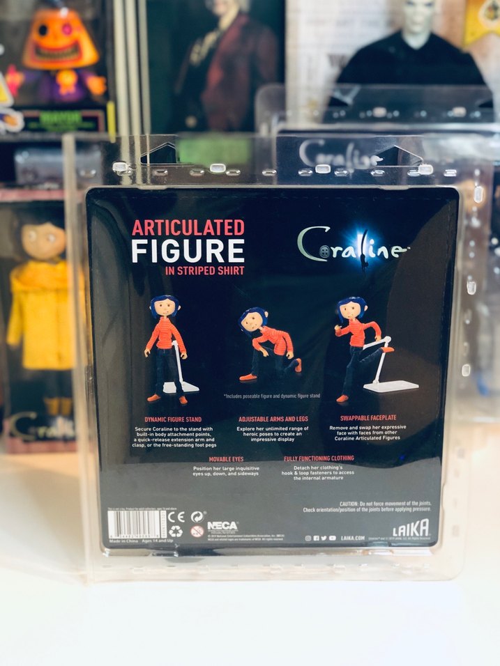 NECA Coraline / Koralin Figür - [Turuncu Çizgili Kazak] - Görsel 3