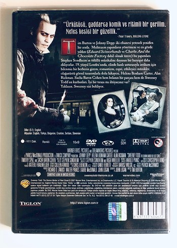 Sweeney Todd DVD [SIFIR] - Johnny Depp - Görsel 3