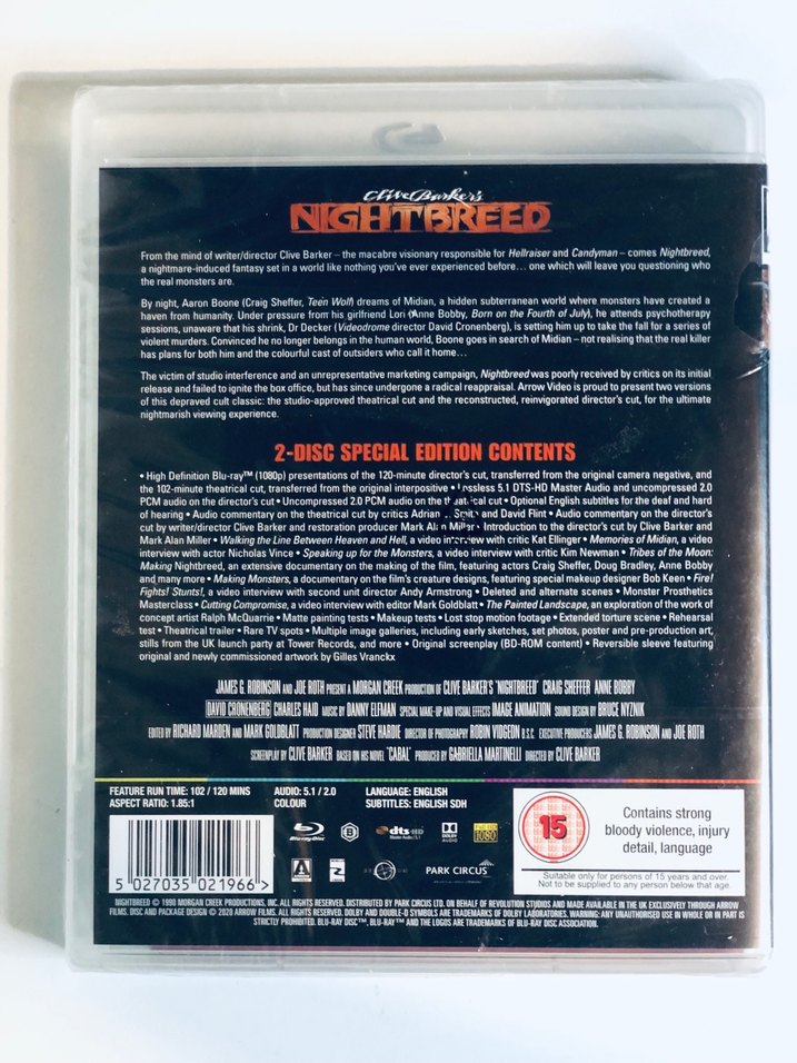 Clive Barkers Nightbreed Blu-ray Film [2 Disk/Directors Cut] - Görsel 3