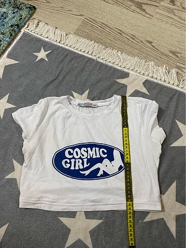 cosmic girl baskılı baby tee , crop , tshirt