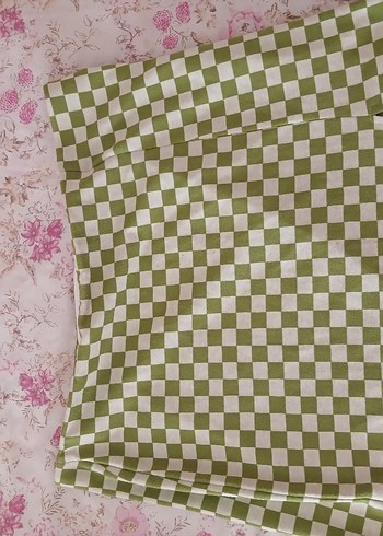 Pastel Yeşil Kareli etek
